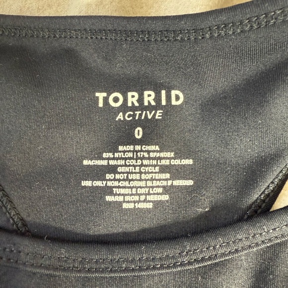 TORRID Low Impact Longline Sports Bra Performance Core Black Womens Size 0 Large - Picture 3 of 7